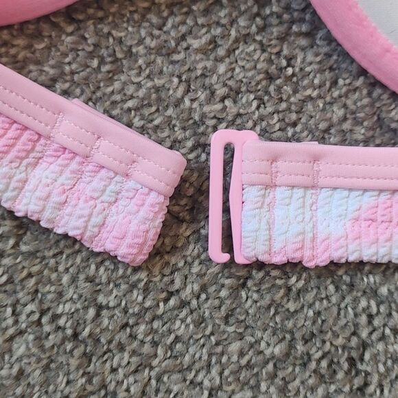 New With Tags Pink Victoria's Secret Size Large Crinkle Push-Up Bikini Top - Picture 7 of 12